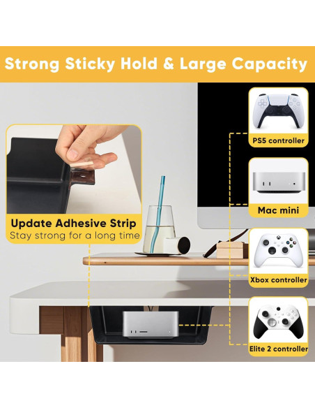 Organizador de Cajones para Escritorio OrgaFocus - Paquete de 2, Negro Organizador de Cajones para Escritorio OrgaFocus - Paquete de 2, Negro