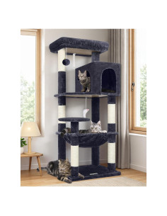 Torre de Árbol para Gatos Globlazer F53 135cm Gris Oscuro