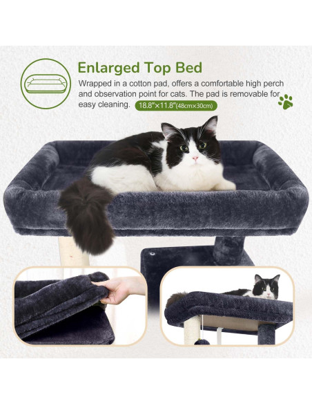 Torre de Árbol para Gatos Globlazer F53 135cm Gris Oscuro