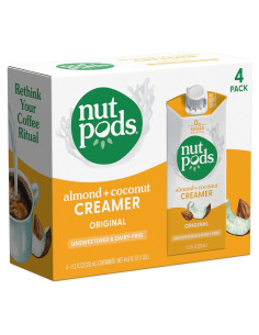 Crema de Café Original Nutpods - Sin Azúcar, Vegana, Keto - 4x11.2oz