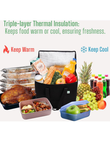 Bolsa Térmica Reutilizable VENO 2 Paquete Aislada 40x32x22cm