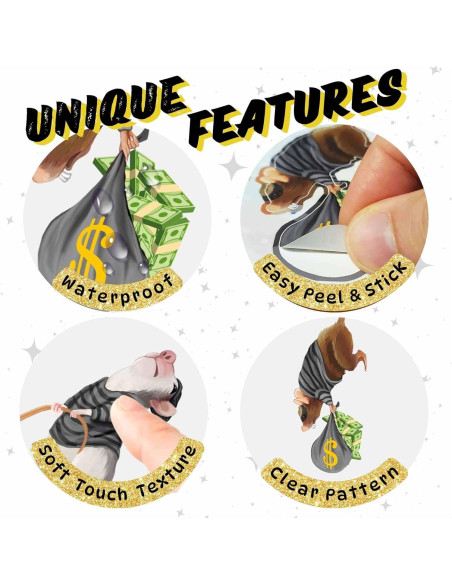 Calcomanía de Pared Ratón Libro de Lectura Micesterpiece 9.9cm