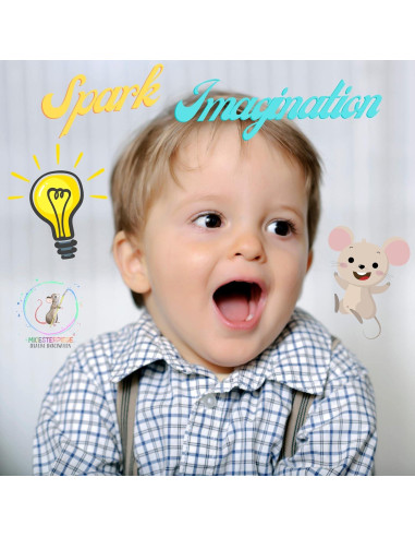 Calcomanía de Pared Ratón Libro de Lectura Micesterpiece 9.9cm