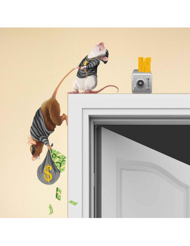 Calcomanía de Pared Ratón Libro de Lectura Micesterpiece 9.9cm