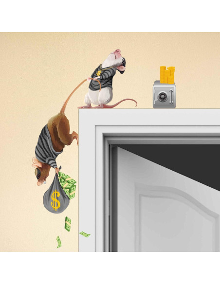 Calcomanía de Pared Ratón Libro de Lectura Micesterpiece 9.9cm