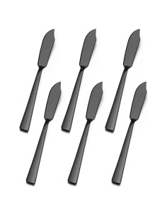 Juego de 6 cuchillos para untar mantequilla E-far 18/0 17.78 cm