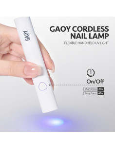Lámpara de Uñas Inalámbrica GAOY UV Portátil Blanca 14.1cm 2