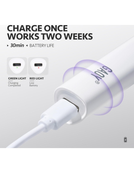 Lámpara de Uñas Inalámbrica GAOY UV Portátil Blanca 14.1cm