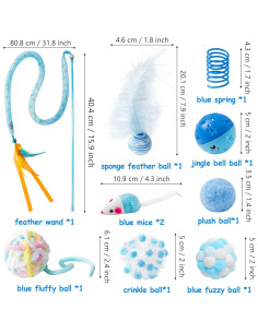 Set de Juguetes para Gatos MALLMALL6 - 10 Piezas Interactivas 2