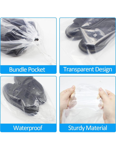 Paquete de 100 bolsas transparentes para zapatos Belinlen 25x35 cm