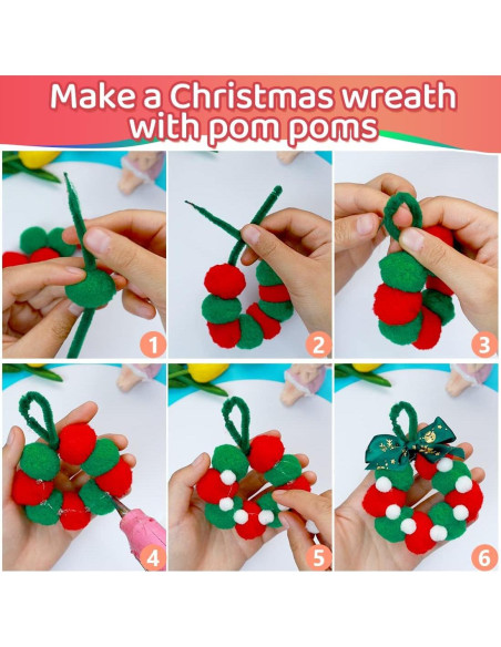 Pompones Negros IOOLEEM 300pcs 2.5cm para Manualidades