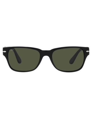 Gafas de sol rectangulares Persol PO3288S negras con lentes verdes