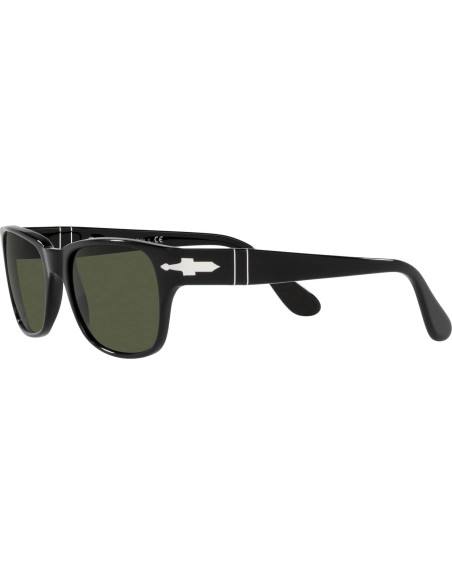 Gafas de sol rectangulares Persol PO3288S negras con lentes verdes Gafas de sol rectangulares Persol PO3288S negras con lentes verdes