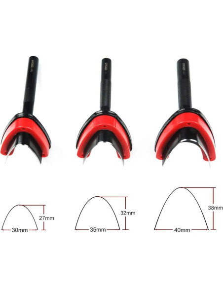 Juego de Cortadores de Cinta de Cuero OWDEN 3 Piezas Tipo V