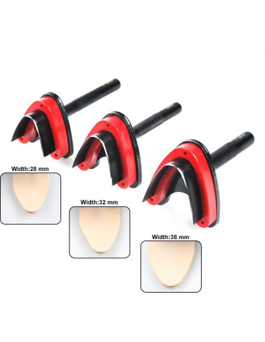 Juego de Cortadores de Cinta de Cuero OWDEN 3 Piezas Tipo V