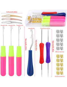 Set de Ganchos para Dreadlocks QMNNMA - 6 Piezas, Acero Inoxidable 2