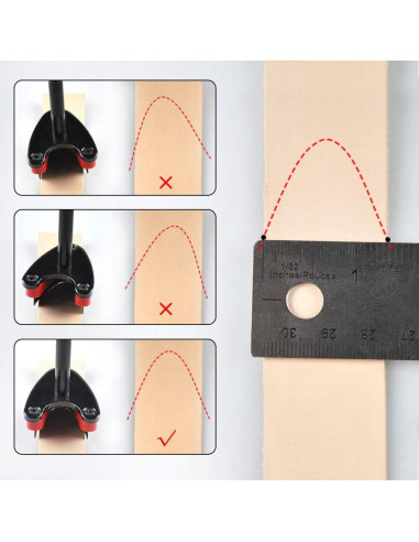 Juego de Cortadores de Cinta de Cuero OWDEN 3 Piezas Tipo V