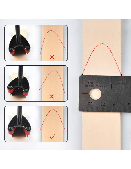 Juego de Cortadores de Cinta de Cuero OWDEN 3 Piezas Tipo V