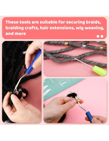 Set de Ganchos para Dreadlocks QMNNMA - 6 Piezas, Acero Inoxidable