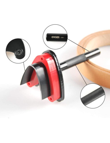 Juego de Cortadores de Cinta de Cuero OWDEN 3 Piezas Tipo V