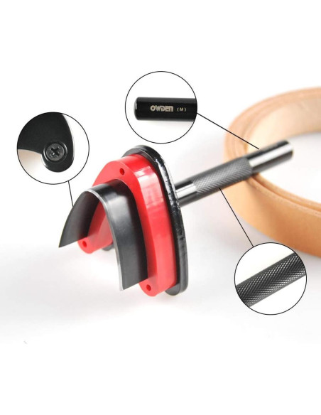 Juego de Cortadores de Cinta de Cuero OWDEN 3 Piezas Tipo V