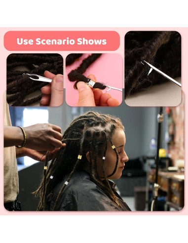 Set de Ganchos para Dreadlocks QMNNMA - 6 Piezas, Acero Inoxidable