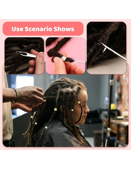 Set de Ganchos para Dreadlocks QMNNMA - 6 Piezas, Acero Inoxidable