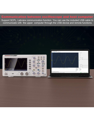 Osciloscopio Digital HANMATEK DOS1102 110MHz 2 Canales 7"