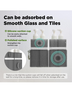 Botellas de Viaje VOGOGE 4x55ml Aprobadas por TSA con Ventosas 2