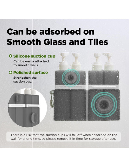 Botellas de Viaje VOGOGE 4x55ml Aprobadas por TSA con Ventosas