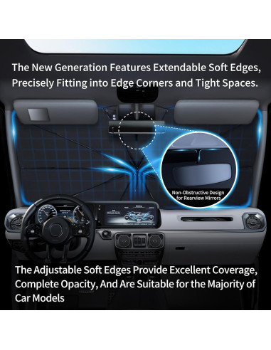 Sombra Solar Aokway FY01 para Parabrisas de Coche 139.7x80 cm