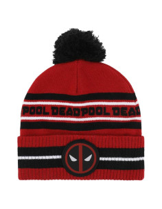 Gorro de Puño Rojo y Negro Deadpool con Pompón