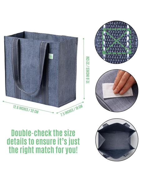 Paquete de 4 Bolsas de Compras Reutilizables VENO 32x19cm Paquete de 4 Bolsas de Compras Reutilizables VENO 32x19cm