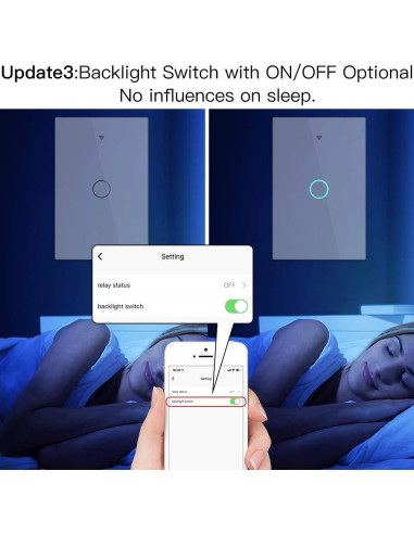 Interruptor de Luz Inteligente MoesGo WiFi 1 Gang Blanco