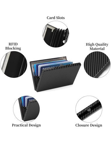 Billetera RFID de Acero Inoxidable LOUEBICA para Tarjetas