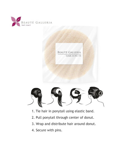 Dona para Cabello Beaute Galleria Mediana Beige 7.62 cm