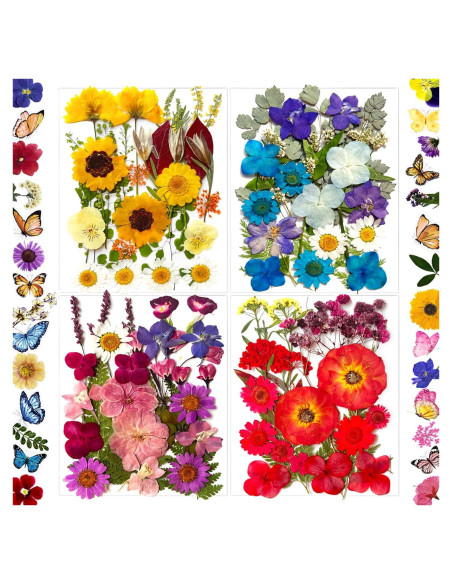 110 Pcs Flores Secas Prensadas LUCISKY para Manualidades