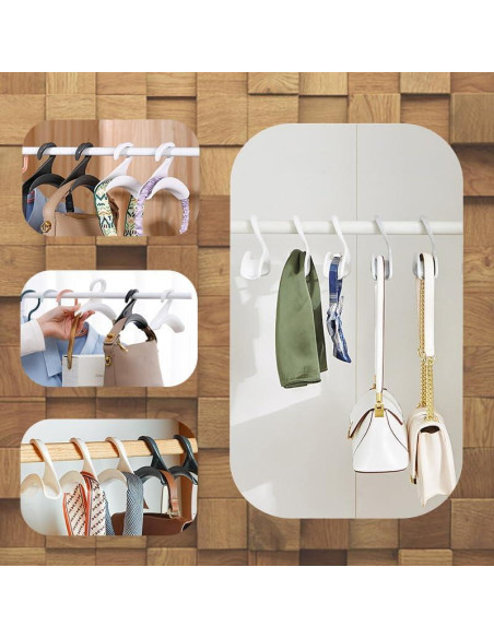 12 Perchas para Bolsos Naturahand - Organizador de Almacenamiento