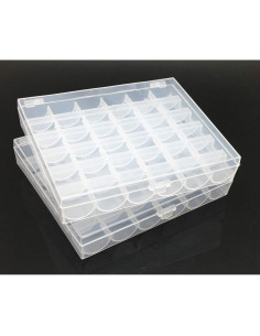 Caja organizadora de bobinas Fbshicung 2 paquetes 36 ranuras 2