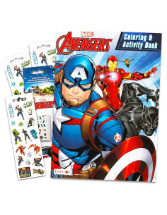 Libro para Colorear Marvel Avengers con Stickers 25 Páginas