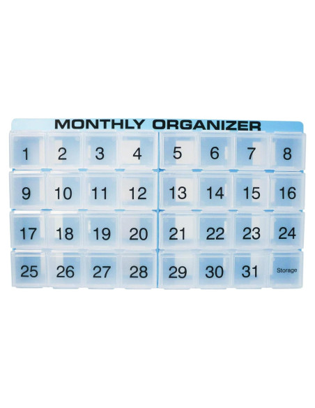 Organizador de Pastillas Mensual Promed 31 Compartimentos Azul