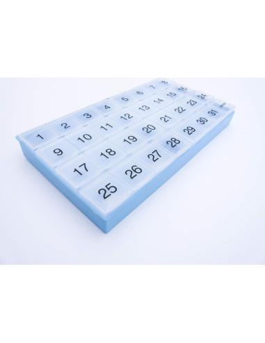 Organizador de Pastillas Mensual Promed 31 Compartimentos Azul