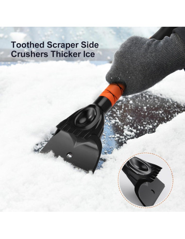 Cepillo de Nieve y Raspador de Hielo Odoland 27" Naranja