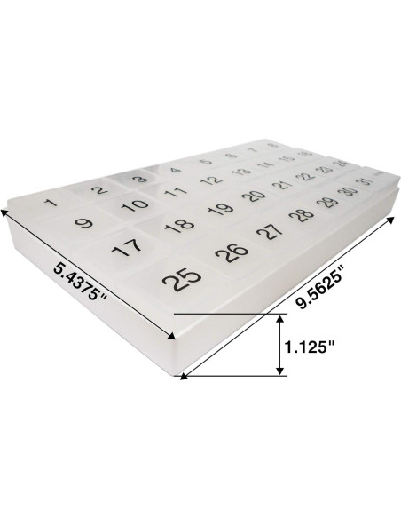 Organizador de Pastillas Mensual Promed 31 Compartimentos Azul