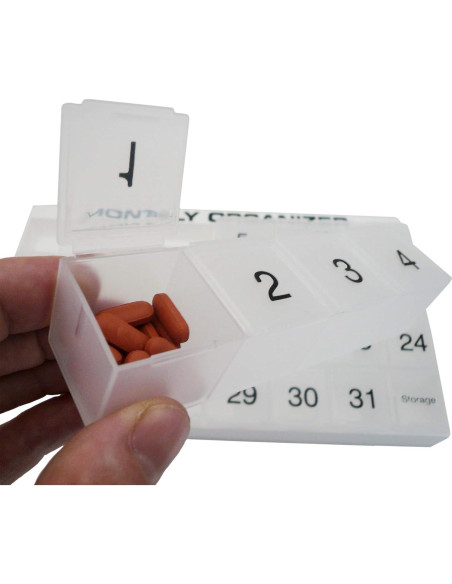 Organizador de Pastillas Mensual Promed 31 Compartimentos Azul