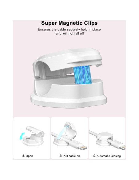 Organizador de Cables Promotion Love - Clips Magnéticos 6pcs