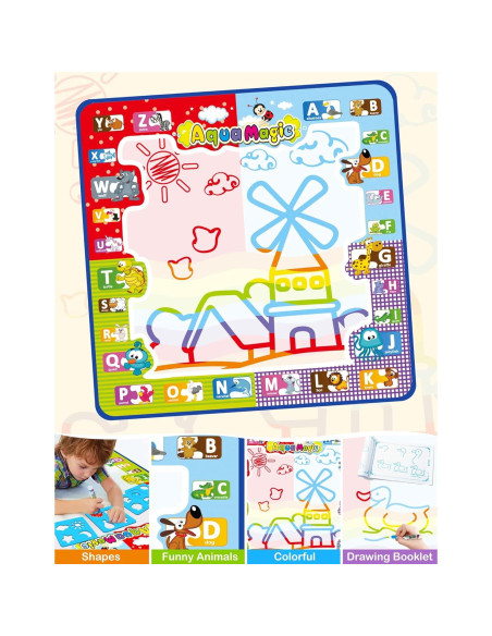 Alfombrilla Mágica de Dibujo de Agua Jasonwell 79x79 cm