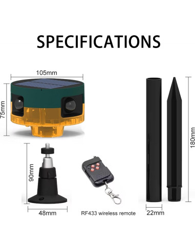 Alarma Solar de Movimiento QXMH para Exteriores 129dB