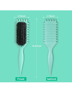 Cepillo Definidor de Rizos iDAOLI Verde 18.5cm Ergonomico 2