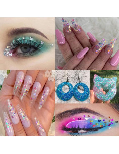 80g Copos de Brillo Chunky Mariposa Holográfica LoveOurHome 2